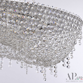 Большая хрустальная светодиодная люстра APL LED Sicilia SH523.0.120.B.Gd.4000.INT