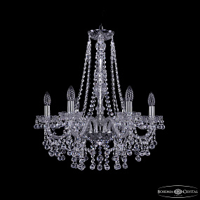 Хрустальная подвесная люстра Bohemia IVELE Crystal 1409/6/195/h-63 Ni