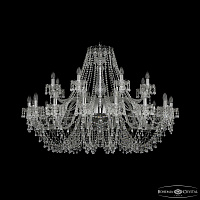 Большая хрустальная люстра Bohemia IVELE Crystal 1410/16+8/460 Ni V0300