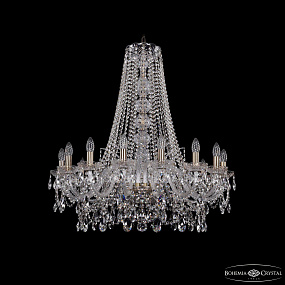 Хрустальная подвесная люстра Bohemia IVELE Crystal 1411/16/300/h-90/Pa