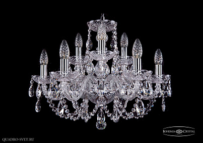 Хрустальная подвесная люстра Bohemia IVELE Crystal 1406/6+3/195/Ni