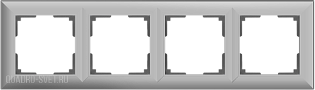 Рамка на 4 поста (серебряный) Werkel WL14-Frame-04