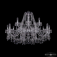 Большая хрустальная люстра Bohemia IVELE Crystal 1403/10+5/360 Ni