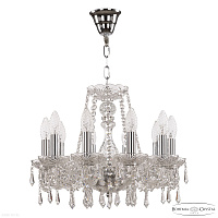 Хрустальная подвесная люстра Bohemia IVELE Crystal 104/10/141 Ni