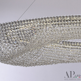 Большая хрустальная светодиодная люстра APL LED Sicilia SH523.0.120.A.Ni.4000