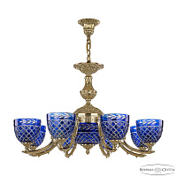 Подвесная люстра Bohemia Ivele Crystal Verona 72211P/8/210 G P1 U Clear-Blue/H-1J