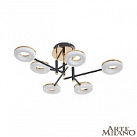Потолочная светодиодная люстра Arte Milano 272999/6 BK/GD