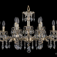 Литая подвесная люстра с хрусталем Bohemia IVELE Crystal 1717/12/A/GW
