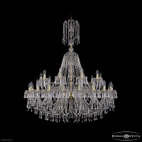 Большая хрустальная люстра Bohemia IVELE Crystal 1403/20+10/400/XL-133 G