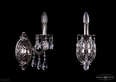 Бра литое с хрусталем Bohemia IVELE Crystal 1702B/1/175 A/NB