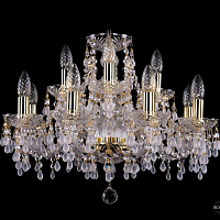 Хрустальная подвесная люстра Bohemia IVELE Crystal 1410/8+4/195/G/V0300