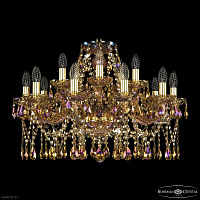 Хрустальная подвесная люстра Bohemia IVELE Crystal 1413/10+5/240 G M777