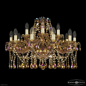 Хрустальная подвесная люстра Bohemia IVELE Crystal 1413/10+5/240 G M777