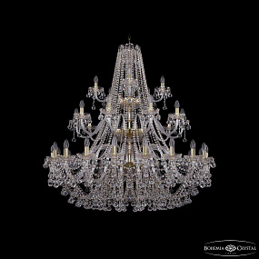 Большая хрустальная люстра Bohemia IVELE Crystal 1409/20+10+5/460/3d G