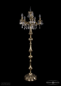 Литой торшер с хрусталем Bohemia IVELE Crystal 7000/5/125-134/A/GB