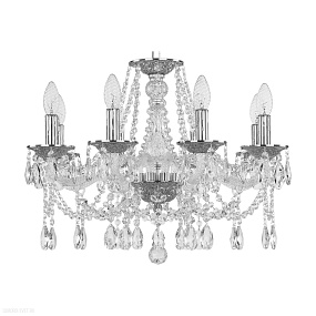 Хрустальная подвесная люстра Bohemia IVELE Crystal 1607/8/200 Ni