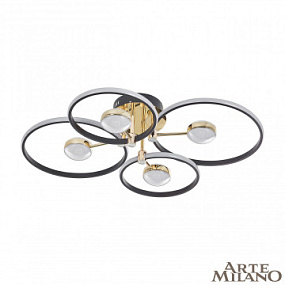 Потолочная светодиодная люстра Arte Milano 276140/4+4 BK/GD
