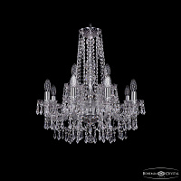 Хрустальная подвесная люстра Bohemia IVELE Crystal 1403/8+4/195/h-60 Ni