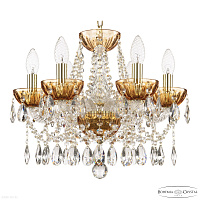 Хрустальная подвесная люстра Bohemia IVELE Crystal 5413/6/141 G Amber/M-1H