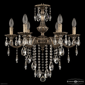 Хрустальная подвесная люстра Bohemia IVELE Crystal AL78101/6/175 B SGB