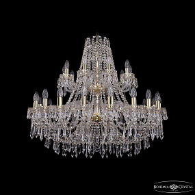 Большая хрустальная люстра Bohemia IVELE Crystal 1403/20+10/360/2d G