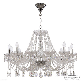 Хрустальная подвесная люстра Bohemia IVELE Crystal 107/12/300 Ni