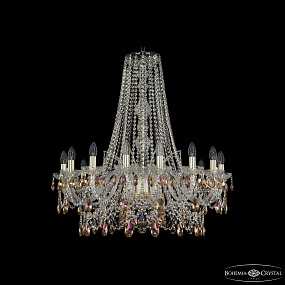 Большая хрустальная люстра Bohemia IVELE Crystal 1411/16/300/h-90 G K777