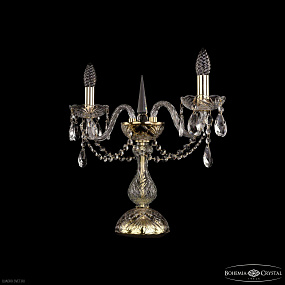 Настольная лампа с хрусталем Bohemia IVELE Crystal 1402L/2/141-39 G