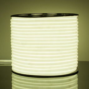 Гибкий неон LS003 220V 9.6W 144Led 2835 IP67 16mm 6500K круглый холодный белый, 50 м Elektrostandard