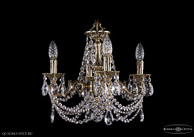 Литая подвесная люстра с хрусталем Bohemia IVELE Crystal 1707/4/125/C/GB