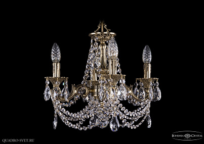 Литая подвесная люстра с хрусталем Bohemia IVELE Crystal 1707/4/125/C/GB