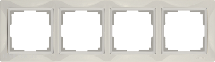Рамка на 4 поста (слоновая кость, basic) Werkel WL03-Frame-04