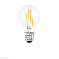 Лампа светодиодная A60, 6W(E27), 806lm, 3000K прозрачный, день-ночь EGLO LM_LED_E27 11886