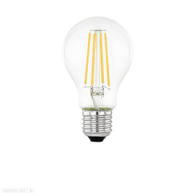 Лампа светодиодная A60, 6W(E27), 806lm, 3000K прозрачный, день-ночь EGLO LM_LED_E27 11886