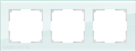 Рамка на 3 поста (натуральное стекло) Werkel WL01-Frame-03