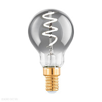 Лампа светодиодная P45, 4W(E14), 100lm, 2000K, стекло, черный прозрачный EGLO LM_LED_E14 110194