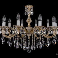 Литая подвесная люстра с хрусталем Bohemia IVELE Crystal 1702/10/265/B/GW