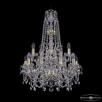Большая хрустальная люстра Bohemia IVELE Crystal 1411/10+5/195/XL-80/2d G