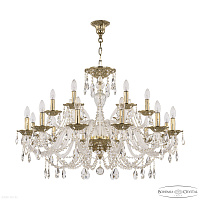 Большая хрустальная люстра Bohemia IVELE Crystal 1605/12+6/360 G