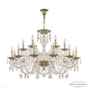 Большая хрустальная люстра Bohemia IVELE Crystal 1605/12+6/360 G