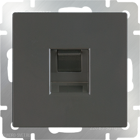 Телефонная розетка  RJ-11  (серо-коричневый) Werkel WL07-RJ-11
