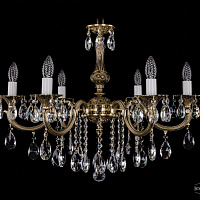 Литая подвесная люстра с хрусталем Bohemia IVELE Crystal 1702/6/265/B/GB