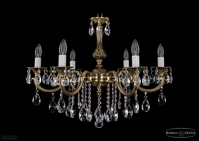 Литая подвесная люстра с хрусталем Bohemia IVELE Crystal 1702/6/265/B/GB