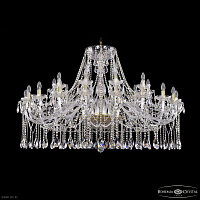 Большая хрустальная люстра Bohemia IVELE Crystal 1413/20+10/530 G