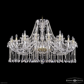 Большая хрустальная люстра Bohemia IVELE Crystal 1413/20+10/530 G