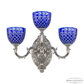 Бра Bohemia Ivele Crystal Verona 7214B12/2+1/210 Ni P1 U Clear-Blue/H-1J