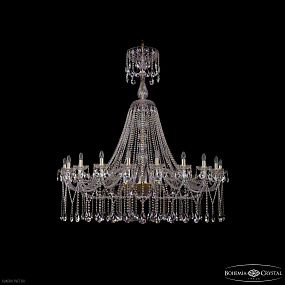 Большая хрустальная люстра Bohemia IVELE Crystal 1413/20/530/XL-158 G