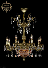Хрустальная подвесная люстра Bohemia Art Classic 31.19.8.CK125SP.250SP.G.Sp.Amber.White.1D