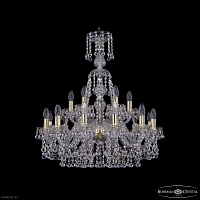 Большая хрустальная люстра Bohemia IVELE Crystal 1409/12+6/240/XL-76 G