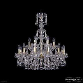 Большая хрустальная люстра Bohemia IVELE Crystal 1409/12+6/240/XL-76 G